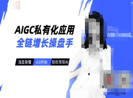 AIGC私有化应用全链增长操盘手，浅显易懂，从0开始轻松，驾驭AI-丸动小站