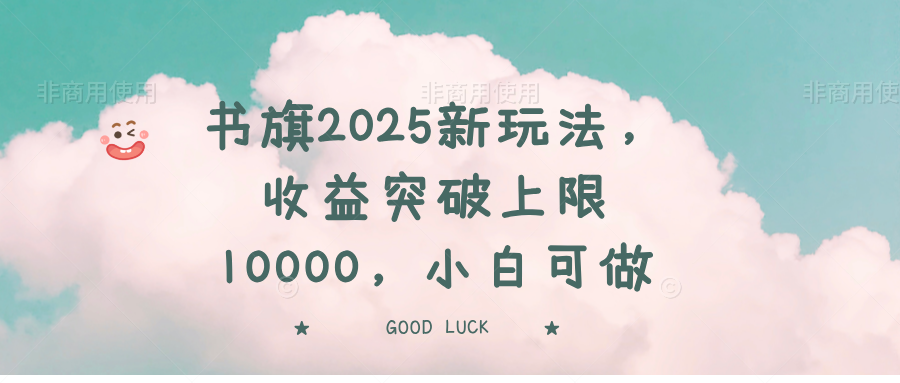 书旗2025新玩法，收益突破上限10000，小白可做-丸动小站