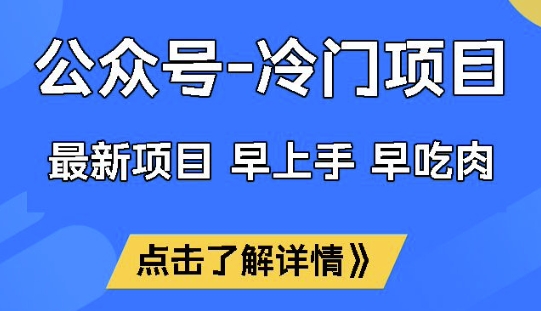 公众号冷门赛道，早上手早吃肉，单月轻松稳定变现1W【揭秘】-丸动小站