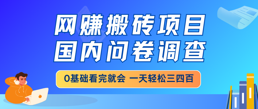 网赚搬砖项目，国内问卷调查，0基础看完就会 一天轻松三四百，靠谱副业…-丸动小站