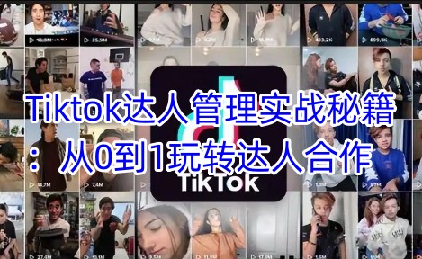 Tiktok达人管理实战秘籍：从0到1玩转达人合作-丸动小站