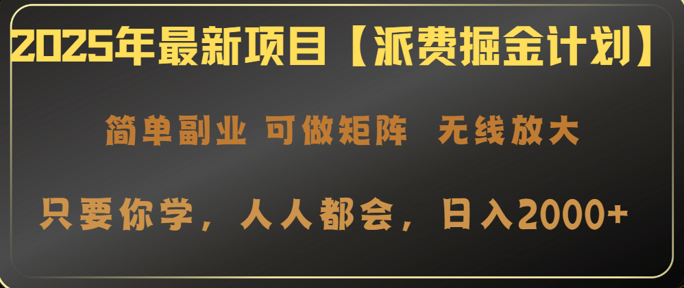 2025年最新项目【派费掘金计划】操作简单，日入2000+-丸动小站